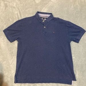 Tommy Hilfiger Mens Custom Fit Navy XL Short Sleeve Collared Polo Shirt